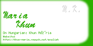 maria khun business card